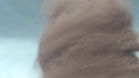 Terrifying Tornado Forming in Field