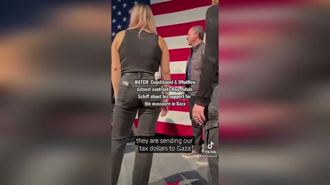 Pro-Palestine Protester Tackled Disrupting Adam Schiff Victory Speech