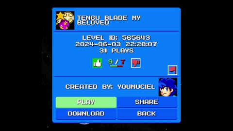 Mega Man Maker Level Highlight: "Tengu Blade My Beloved" by Youmuciel