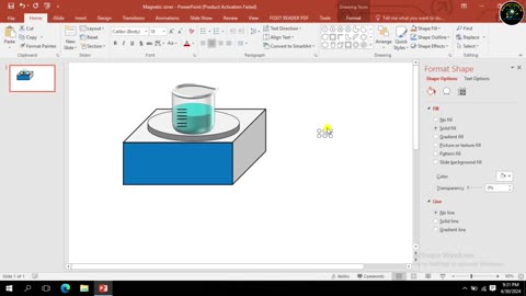 How to draw a scientific laboratory tool 'Magnetic Stirrer' with the help of Microsoft PowerPoint