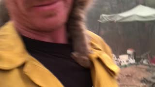 Cat Rescued From Paradise Fires Perches on Fireman
