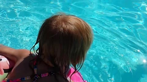 Abigail in the pool