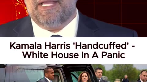 Apparently Kamala Harris is in hand cuffs. Check this out!