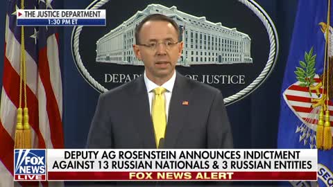 Deputy AG Rod Rosenstein Press Conference Of Russian Indictments!