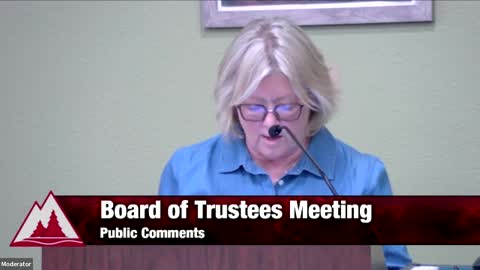 Michelle - Public Comment North Idaho College Board of Trustee Meeting August 2022