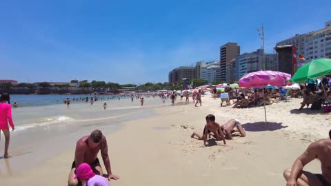 Copacabana beach enjoy your life beautiful day// See Rio de Janeiro beach//Brazil