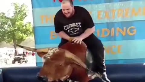 Funny Mechanical Bull Fails - Better hold on for life!