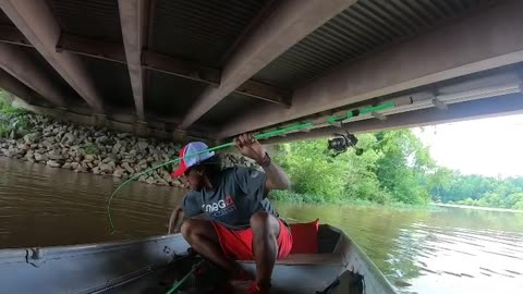 Fisherman Trades The Rod for the Fish