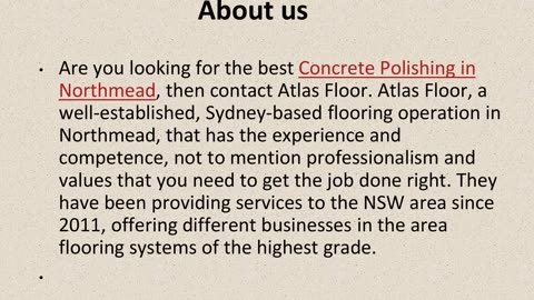 Best Concrete Polishing in Northmead.