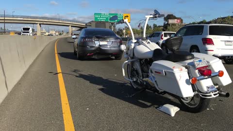 Motorcycle Rear Ends Car