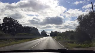 Driving a car through nature stunning view