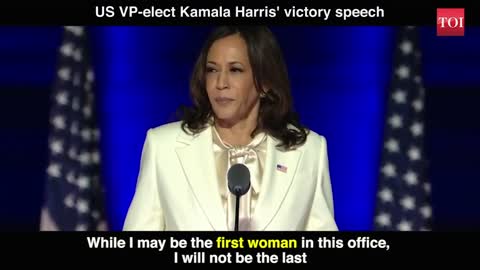 Kamala Harris Addresses As Vice-President Elect: Full Speech