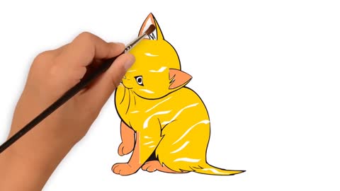 Drawing and Coloring for Kids - How to Draw Cat