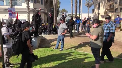 Antifa terrorist mob attacked Trump supporters