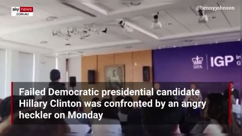 'Sit down': Hillary Clinton snaps at heckler in heated argument