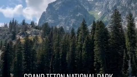 Grand Teton is famous for spectacular mountain scenery and wildlife