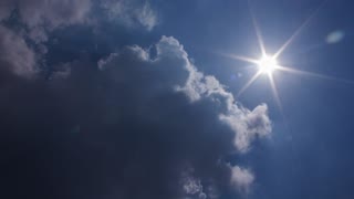 Cool Time Lapse Video of a Cloud Formation Covering The Rays Of the Sun