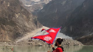 The lowest elevated glacier lake in Nepal