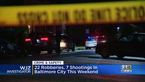 BALTIMORE | 7 Shootings, 22 Robberies Over Weekend; Several Shot In Vehicles