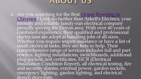 Best House Rewiring in Chivenor