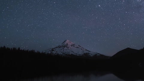 Time Lapse Of Sky Over Mountain