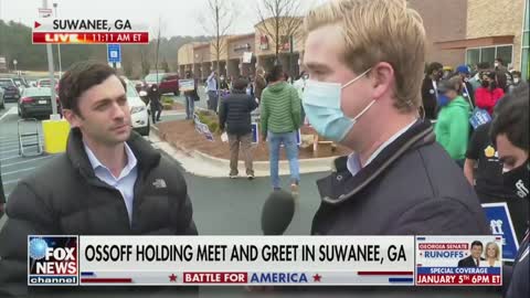 GA Dem Ossoff SQUIRMS When Reporter Confronts Him About China Ties