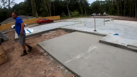 Slab Poured/Lumber Delivered