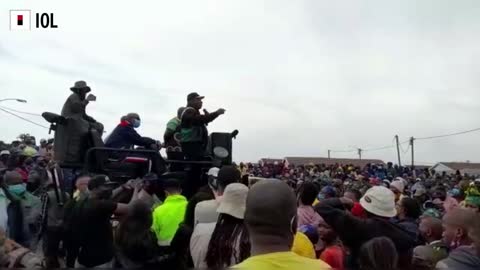 Cyril Ramaphosa adresses supporters