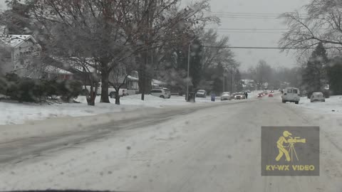 02-15-21 Lexington, KY Sleet & Ice Car wrecks Bad Slick Roads