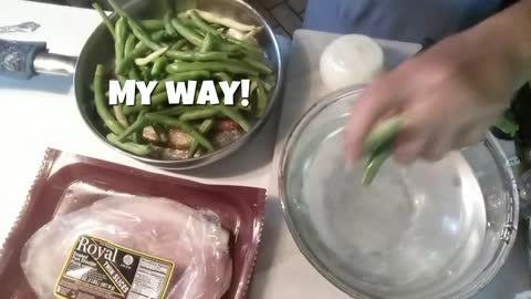 Cooking my Sweet Heat Green Beans / A one pot meal