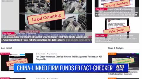 Facebook Fact Checker Funded By Company Controlled By Chinese Communist Party