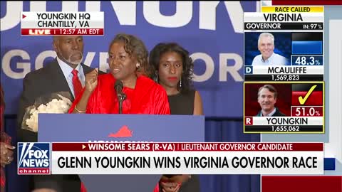 1st Black VA Lt Gov, Winsome Sears, delivers POWERFUL victory speech.