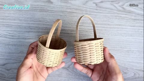 DIY mini basket from cardboard