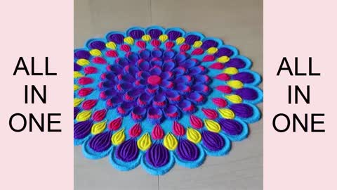 Easy And Simple Rangoli Design For Festivals With Beautiful Music
