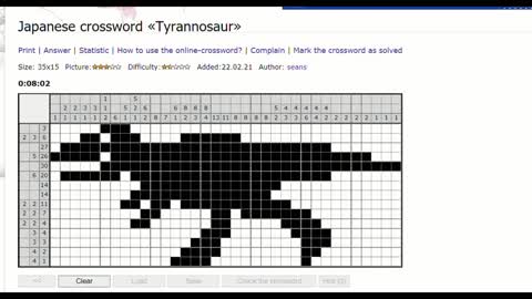 Nonograms - Tyrannosaur
