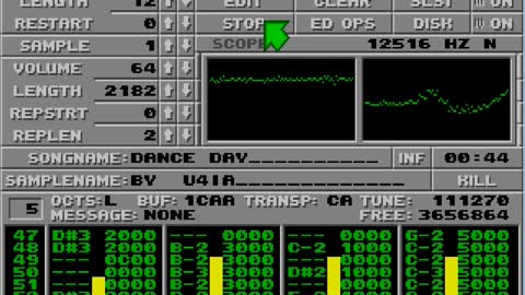 Amiga and Atari ST Protracker Music Mods - Dance Day