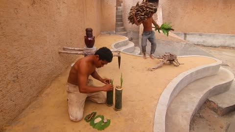 Summer Living 185Days in 1M Dollars Underground House Building Water Slide into Giant Swimming Pool