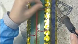The Wiring Arrangement And Soldering Of A Lithium Battery Pack.