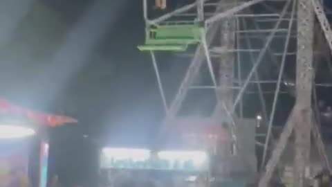 Goofy Girl Falls Off Ferris Wheel