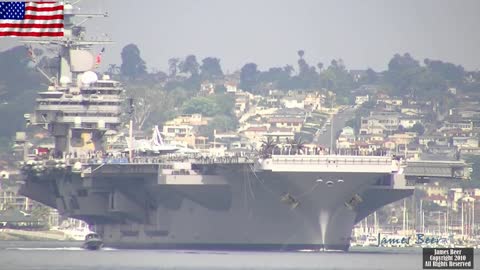 USS RONALD REAGAN 2010 Returning from a training mission, San Diego