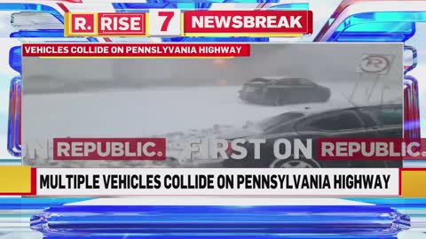 Multiple Vehicles Collide At Pennsylvania Highway Due To Severe Snow Squall