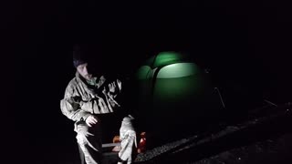 Test footage. Before a night vlog by the tent