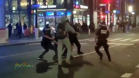 NYPD Officers attacked by looters