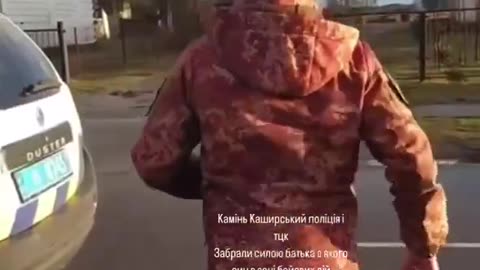 Another Ukrainian is grabbed on the street and packed into a bead to be sent to the front.