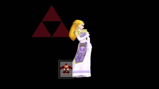 Super Smash Bros Melee (ssbm) - Zelda vs Donkey Kong (lv9 cpu)