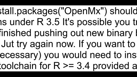 cannot install package OpenMx in R