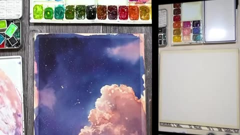 Water color sky painting