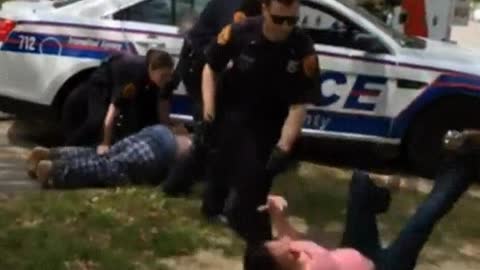 Oh no you didn't... Woman Get's Tossed For Charging Officers