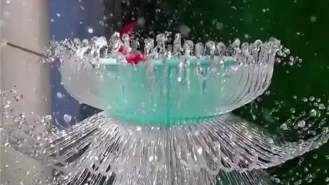 The Beauty of Water splash in Slow motion, unique characteristics of water in display.