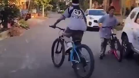 The guy's riding skills are great